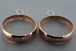 wide battered copper hoops - Makers & Providers