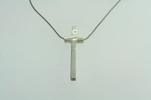 long cross pendant on snake chain - Makers & Providers