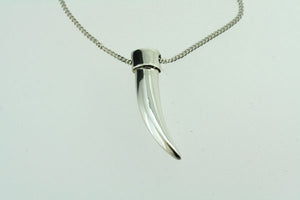 silver tooth pendant on 55cm link chain - Makers & Providers