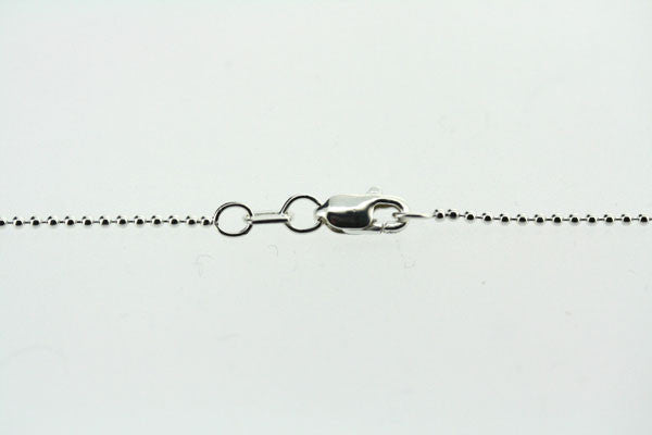 55cm 1.2mm Sterling Silver Ball Chain Necklace