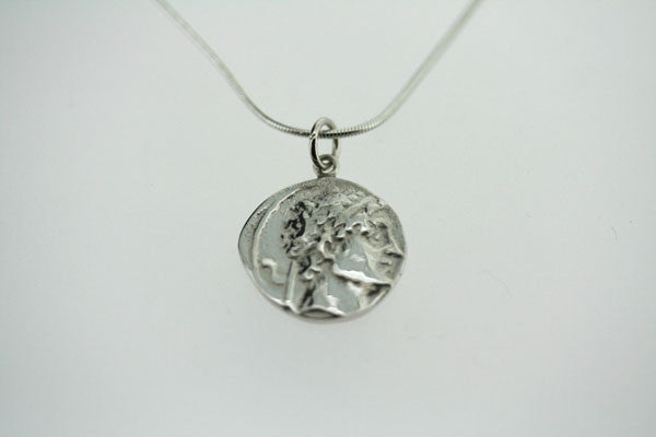 Ancient Greek coin pendant on 45cm snake chain - Makers & Providers