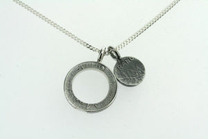 coin & cutout pendant on 55cm link chain - Makers & Providers