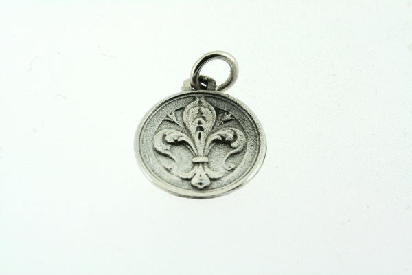 fluer de lies coin pendant on 55m ink chain - Makers & Providers