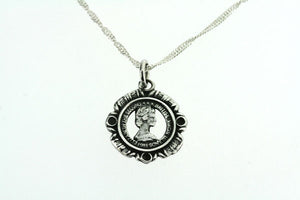 queen cutout coin pendant on 55cm link chain - Makers & Providers