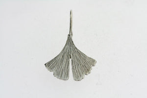 gingko leaf pendant on 55cm singapore chain - Makers & Providers