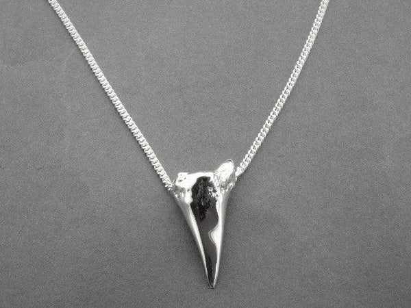 silver shark tooth pendant on 80 cm link chain - Makers & Providers