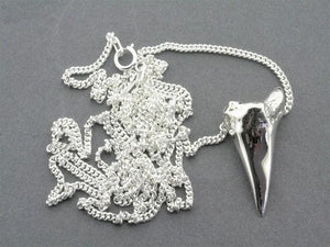 silver shark tooth pendant on 80 cm link chain - Makers & Providers