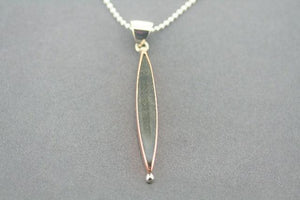 Copper stone pendant - obsidian - Makers & Providers