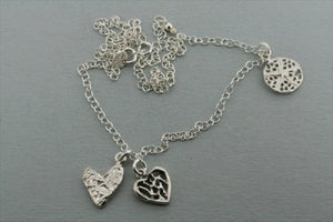 3 disc necklace - lace & heart - Makers & Providers