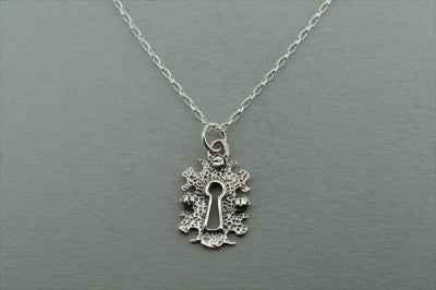 keyhole pendant on 50cm oval link chain - Makers & Providers