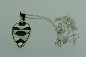 shield pendant on 55cm link chain - Makers & Providers