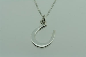 clean horse shoe pendant on 55cm link chain - Makers & Providers