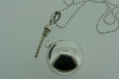 perfume bottle pendant - bubble on 55cm ball chain - Makers & Providers