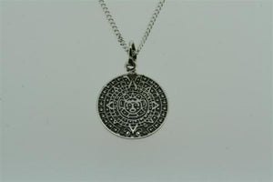 small mayan calendar pendant on 55cm link chain - Makers & Providers