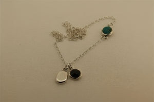 turquoise, onyx, silver necklace - Makers & Providers