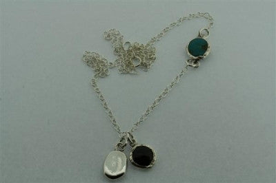 turquoise, onyx, silver necklace - Makers & Providers