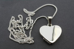 heart locket pendant on 60 cm link chain - Makers & Providers