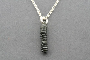 oxidized silver spiral pendant necklace - Makers & Providers
