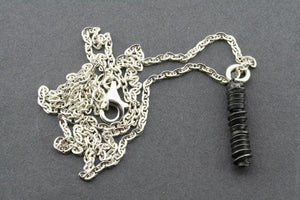 oxidized silver spiral pendant necklace - Makers & Providers