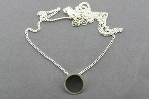 oxidized silver disc necklace - Makers & Providers