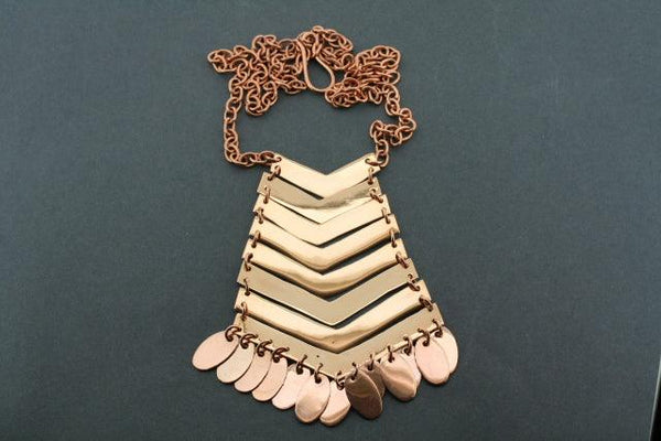 8 piece & tassel copper necklace - Makers & Providers