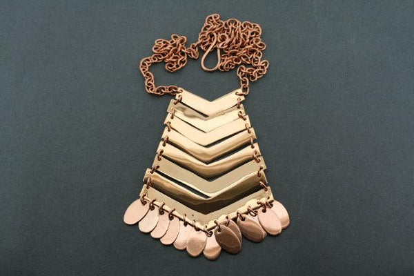 8 piece & tassel copper necklace - Makers & Providers