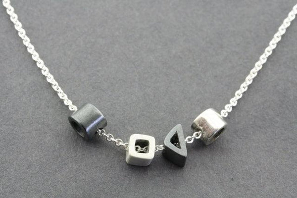 circle/square/triangle floating necklace - Makers & Providers