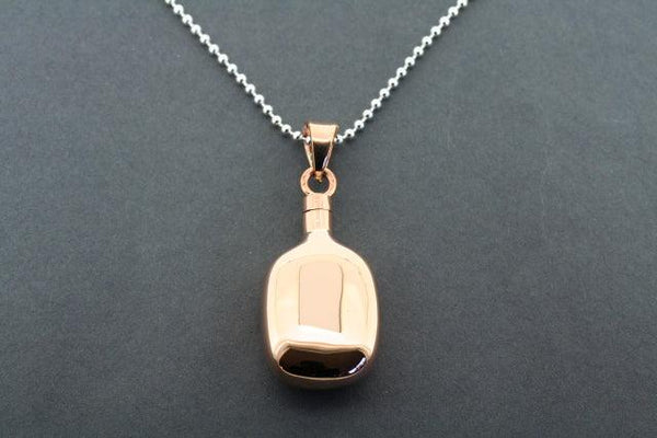 copper perfume pendant - oval on 80 cm ball chain