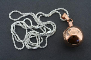copper perfume pendant - ball on 80 cm espiga chain - Makers & Providers
