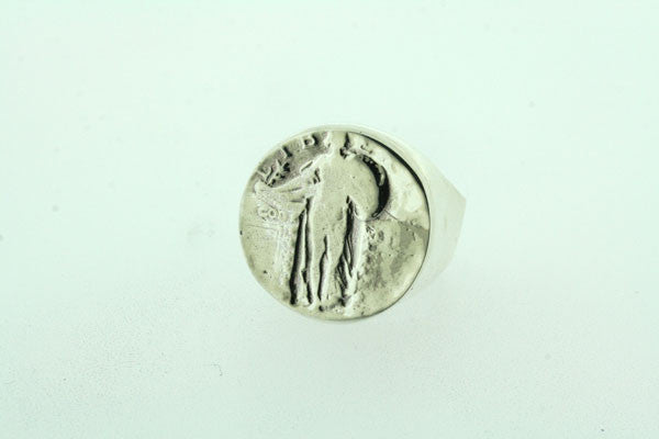 Liberty coin signet ring - sterling silver - Makers & Providers