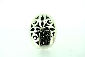 mosaic cutout oval ring - Makers & Providers