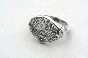 4 Point Sterling Silver Afghan Seal/Signet Ring - Makers & Providers