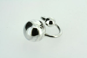 Contrasting Spheres Polished Sterling Silver Ring - Makers & Providers