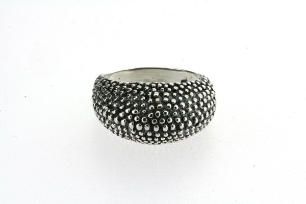 beaded texture bubble ring