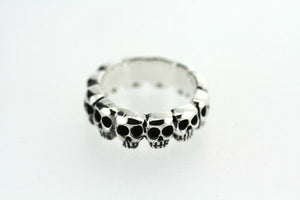 Multi skull ring - sterling silver - Makers & Providers