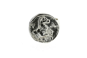 Ancient Greek horse coin ring - sterling silver - Makers & Providers