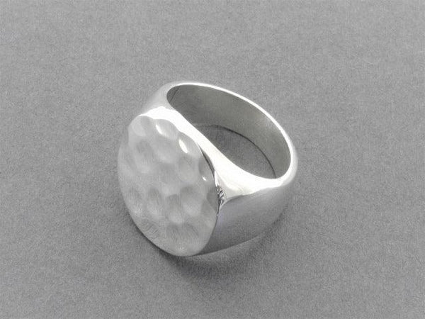 battered signet ring - sterling silver - Makers & Providers
