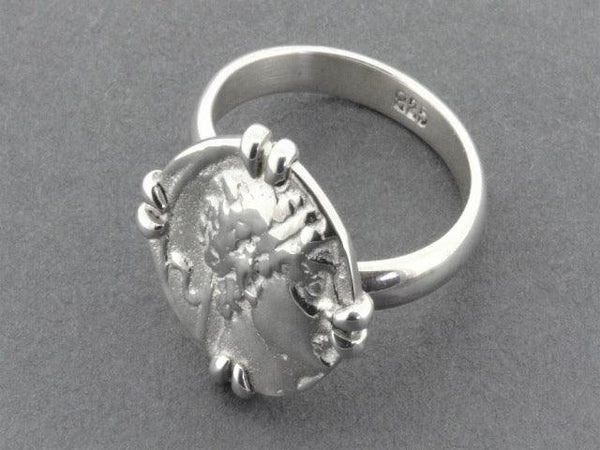 Ancient Greek coin ring - sterling silver - Makers & Providers