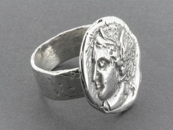 Persephone coin ring - sterling silver - Makers & Providers