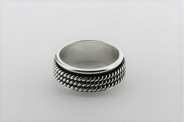 3 rope spinner ring - sterling silver - Makers & Providers
