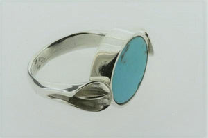 Turquoise / obsidian flip ring - sterling silver - Makers & Providers