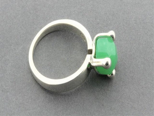 Princess ring - chrysoprase & sterling silver - Makers & Providers