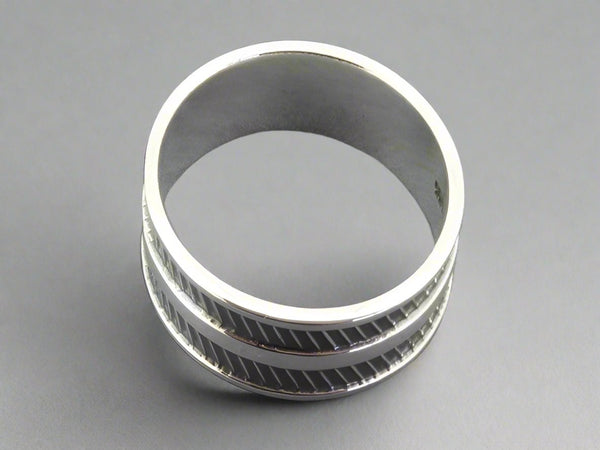 stripe band - sterling silver - Makers & Providers