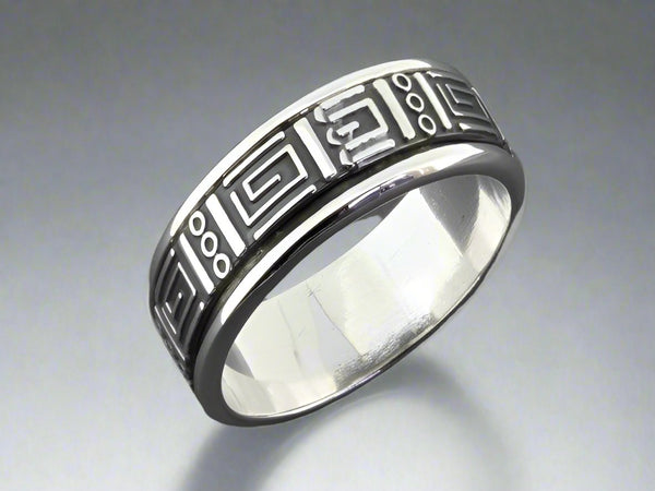 geometric spinner ring - sterling silver - Makers & Providers