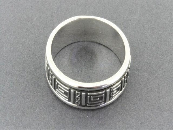 geometric spinner ring - sterling silver