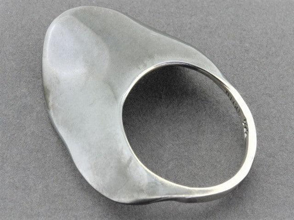Small wave ring - oxidized sterling silver