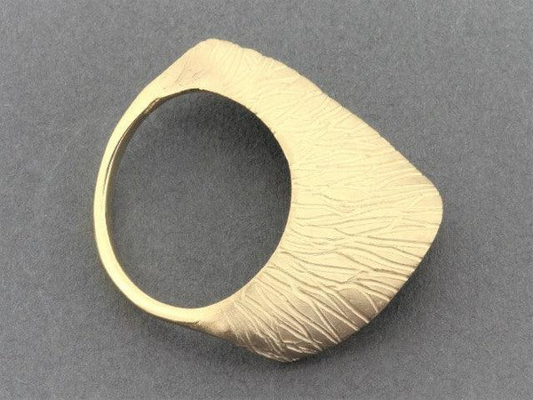 small wave ring - gold lines - 22 Kt gold over sterling silver - Makers & Providers