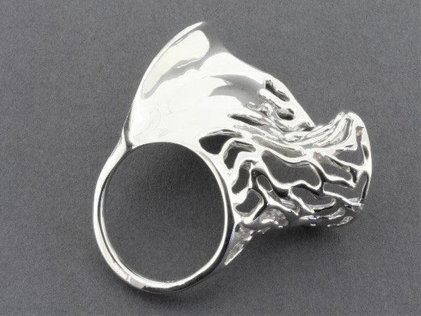 wave ring - cutout - sterling silver - Makers & Providers