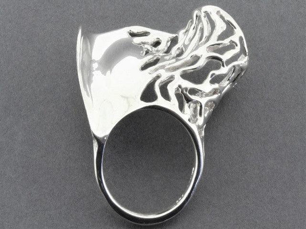 wave ring - cutout - sterling silver - Makers & Providers