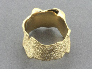 Textured torn band - gold on sterling silver - Makers & Providers